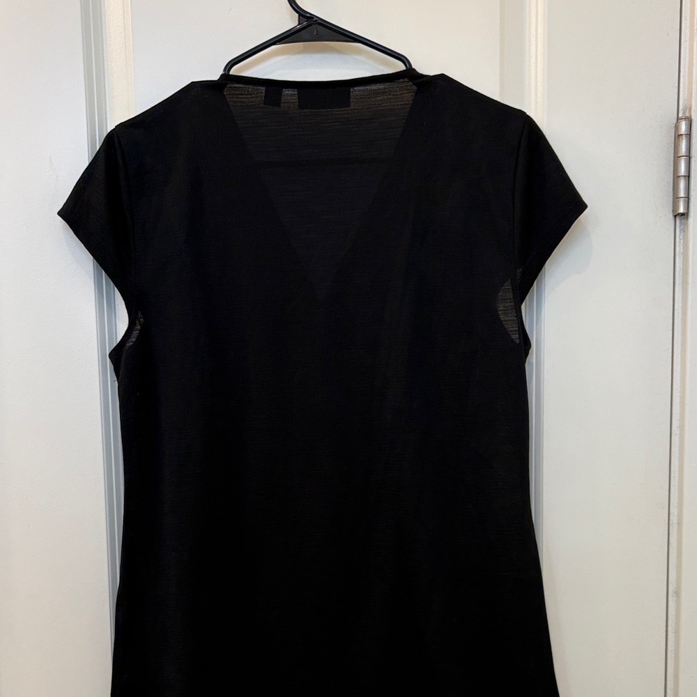 New York & Company Black Lace V-Neck Blouse - Picture 6 of 6